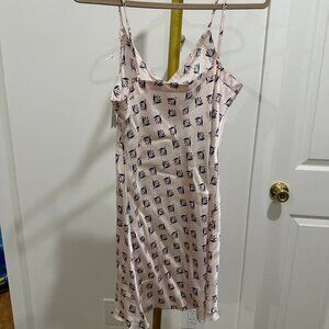 Silk V-neck Chemise dress